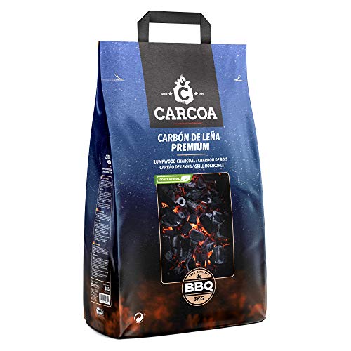 Carbón Vegetal Carcoa 3 Kg. Especial para Barbacoa y Grill. Rápido encendido y...
