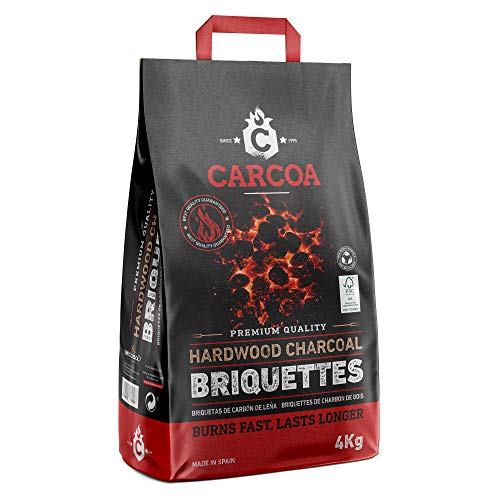 Briquetas de Carbón Vegetal Carcoa 4 Kg. FSC® 100 %. Especial para barbacoa....